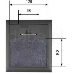 Puszka podłogowa floor box 155x155mm 2 gniazda podłoga techniczna 35-50 wykładzina 5mm
