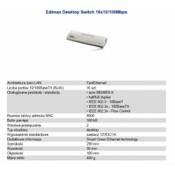 EDIMAX Switch 10/100 16 portowy