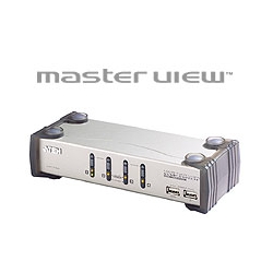 KVM 4/1 CS-1734A USB PS/2 Audio PC, MAC,SUN Aten